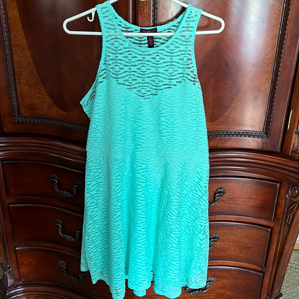 Material Girl Mint Green Tank Dress